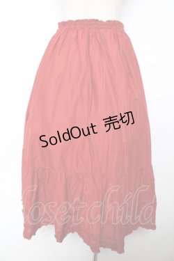 画像2: PINK HOUSE / ピコフリルローンスカート  赤 Y-25-12-08-097-LO-SK-SZ-ZY