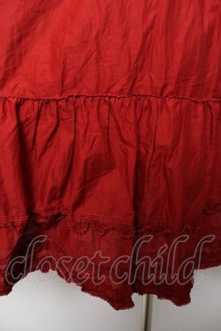 画像3: PINK HOUSE / ピコフリルローンスカート  赤 Y-25-12-08-097-LO-SK-SZ-ZY