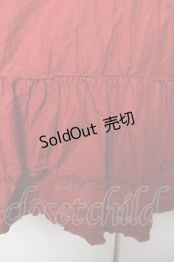 画像3: PINK HOUSE / ピコフリルローンスカート  赤 Y-25-12-08-097-LO-SK-SZ-ZY