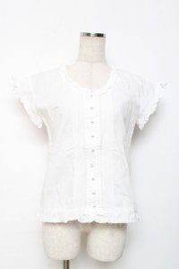 WONDERFUL WORLD / ピンタックブラウス  白 Y-25-12-08-003-LO-TO-SZ-ZY