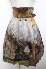 ALICE and the PIRATES / The Wizarding platform〜蒸気機関と霧の街の幻〜柄スカート  オレンジ Y-25-12-08-108-PA-SK-SZ-ZY