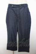 ALICE and the PIRATES / スカート付きストライプパンツ  ネイビー Y-25-12-08-109-PA-PA-SZ-ZY