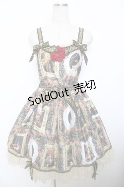 画像1: BABY, THE STARS SHINE BRIGHT / バロックを探して〜天使が祝福する至福の美術館巡り〜柄ジャンパースカート  黒 Y-25-12-08-112-BA-OP-SZ-ZI