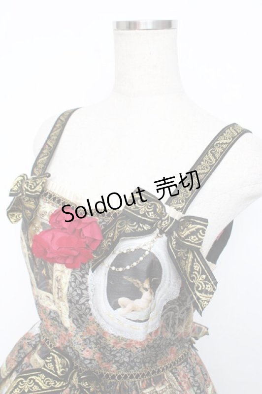 画像3: BABY, THE STARS SHINE BRIGHT / バロックを探して〜天使が祝福する至福の美術館巡り〜柄ジャンパースカート  黒 Y-25-12-08-112-BA-OP-SZ-ZI (3)