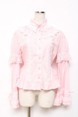 画像1: BABY, THE STARS SHINE BRIGHT / mary・marryブラウス  ピンク Y-25-12-08-011-BA-BL-SZ-ZY