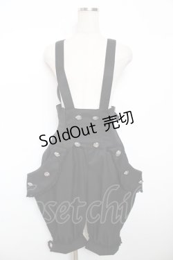 画像1: ALICE and the PIRATES / ポケットサロペットパンツ  黒 Y-25-12-08-118-PA-PA-SZ-ZY