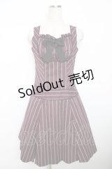 Victorian maiden / レジメンタルストライプジャンパースカート  ネイビー Y-25-12-08-120-CL-OP-SZ-ZY