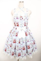 metamorphose / Disney Alice in Wonderlandジャンパースカートセット 1 サックス Y-25-12-08-121-ME-OP-SZ-ZY