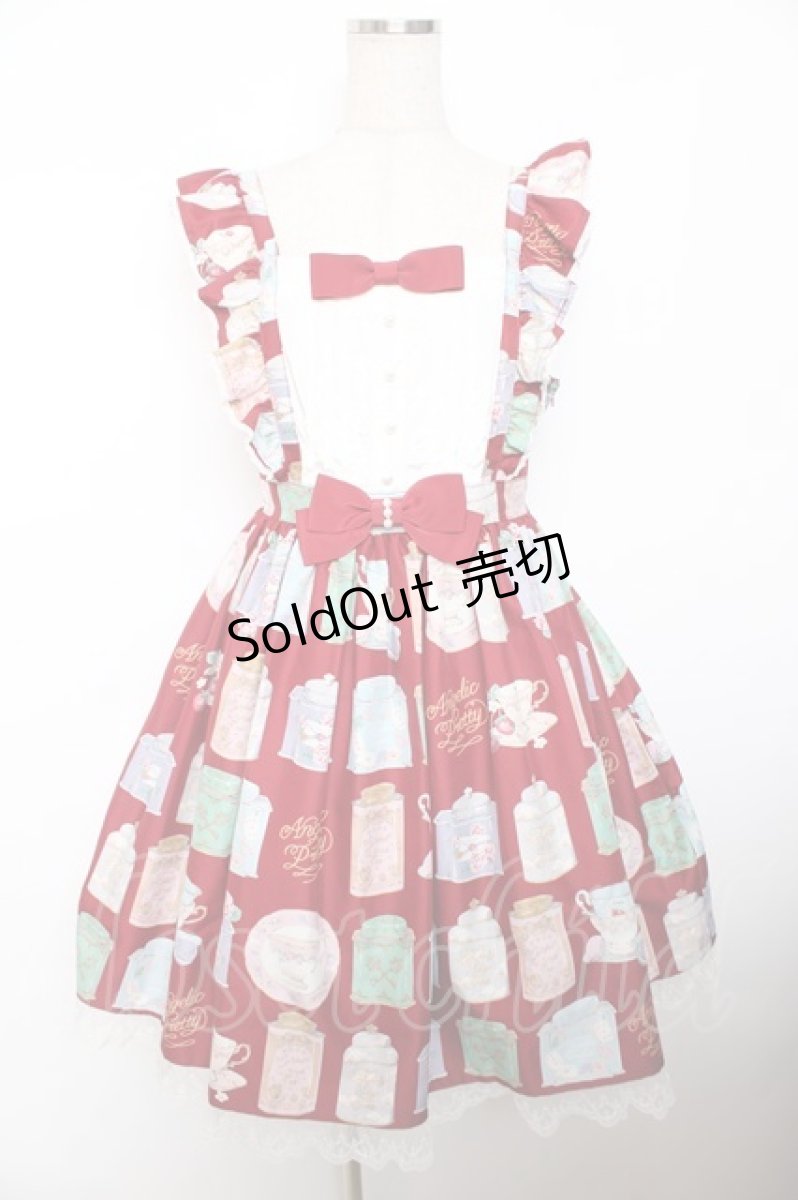 画像1: Angelic Pretty / Memorial Tea Museumジャンパースカート  赤 Y-25-12-08-123-AP-OP-SZ-ZI (1)