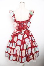 画像2: Angelic Pretty / Memorial Tea Museumジャンパースカート  赤 Y-25-12-08-123-AP-OP-SZ-ZI (2)
