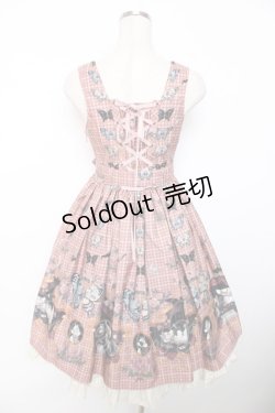 画像2: ALICE and the PIRATES / Dual face 〜phantom and truth〜柄ジャンパースカート  ピンク Y-25-12-08-125-PA-OP-SZ-ZY