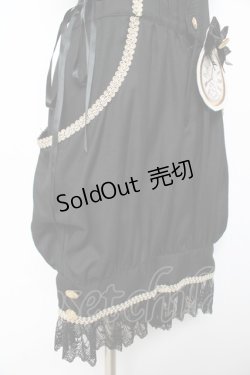 画像4: ALICE and the PIRATES / 時計ウサギのサロペット  黒 Y-25-12-08-126-PA-OP-SZ-ZY