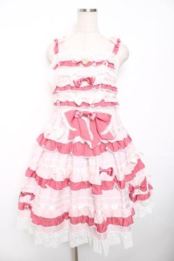 画像1: BABY, THE STARS SHINE BRIGHT / Bonbon Parfumジャンパースカート  ピンク Y-25-12-08-127-BA-OP-SZ-ZY