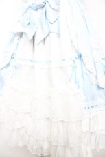 画像4: BABY, THE STARS SHINE BRIGHT / 草原のお花摘みの少女ジャンパースカート  サックス×白 Y-25-12-08-128-BA-OP-SZ-ZI (4)