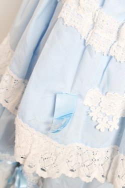 画像7: BABY, THE STARS SHINE BRIGHT / 草原のお花摘みの少女ジャンパースカート  サックス×白 Y-25-12-08-128-BA-OP-SZ-ZY