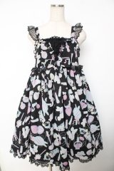 Angelic Pretty / Fluffy Puff BunnyジャンパースカートSet  黒 Y-25-12-08-132-AP-OP-SZ-ZY