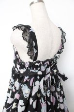 画像5: Angelic Pretty / Fluffy Puff BunnyジャンパースカートSet  黒 Y-25-12-08-132-AP-OP-SZ-ZY (5)