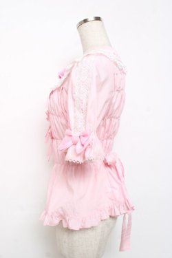 画像2: metamorphose / 木漏れ日のトロイメライ丸襟半袖ブラウス 1 ピンク Y-25-12-08-013-ME-BL-SZ-ZY