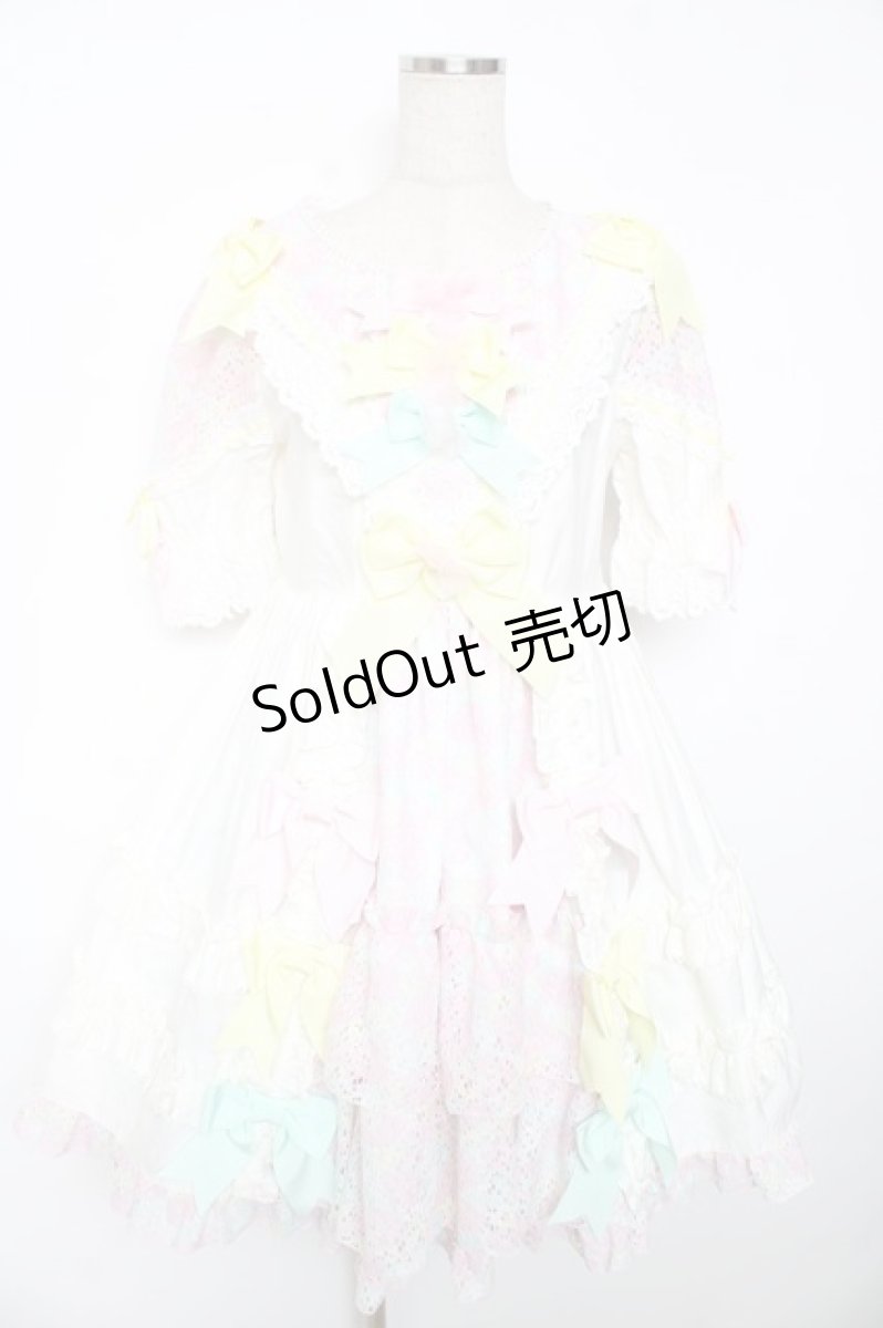 画像1: BABY, THE STARS SHINE BRIGHT / はるちゃんの花舞うEternal Gardenワンピース  ホワイト Y-25-12-08-141-BA-OP-SZ-ZY (1)