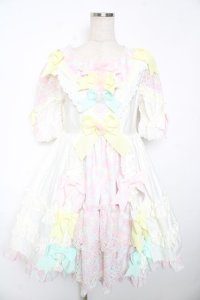 BABY, THE STARS SHINE BRIGHT / はるちゃんの花舞うEternal Gardenワンピース  ホワイト Y-25-12-08-141-BA-OP-SZ-ZY