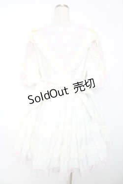 画像2: BABY, THE STARS SHINE BRIGHT / はるちゃんの花舞うEternal Gardenワンピース  ホワイト Y-25-12-08-141-BA-OP-SZ-ZY