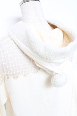 画像4: LIZ LISA / ボアフード裏毛ワンピース 0 アイボリー Y-25-12-08-019-LO-OP-SZ-ZY