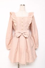 LIZ LISA / フロントリボンワンピース 0 くすみピンク Y-25-12-08-020-LO-OP-SZ-ZY