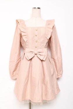 画像1: LIZ LISA / フロントリボンワンピース 0 くすみピンク Y-25-12-08-020-LO-OP-SZ-ZY