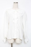 m petit by misako / AM マルエリフリルブラウス M 白 Y-25-12-10-028-LO-BL-SZ-ZY