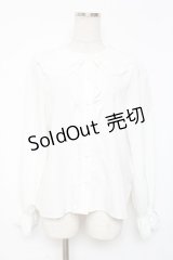 m petit by misako / AM マルエリフリルブラウス M 白 Y-25-12-10-028-LO-BL-SZ-ZY