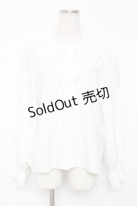 m petit by misako / AM マルエリフリルブラウス M 白 Y-25-12-10-028-LO-BL-SZ-ZY