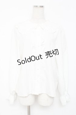 画像1: m petit by misako / AM マルエリフリルブラウス M 白 Y-25-12-10-028-LO-BL-SZ-ZY