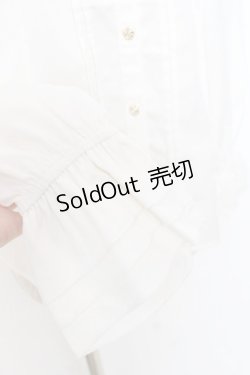 画像4: axes femme / ローズ刺繍フリルブラウス M 白 Y-25-12-10-029-AX-BL-SZ-ZY