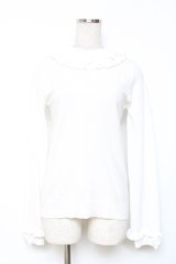 Chalmiere / トリプルリボンニットプル M 白 Y-25-12-10-030-LO-TO-SZ-ZY