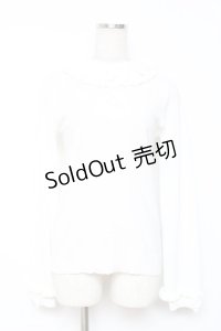 Chalmiere / トリプルリボンニットプル M 白 Y-25-12-10-030-LO-TO-SZ-ZY