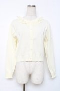 m petit by misako / AOKフリルニットカーディガン M 生成り Y-25-12-10-031-LO-TO-SZ-ZY