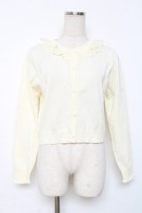 m petit by misako / AOKフリルニットカーディガン M 生成り Y-25-12-10-031-LO-TO-SZ-ZY