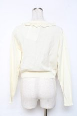 画像2: m petit by misako / AOKフリルニットカーディガン M 生成り Y-25-12-10-031-LO-TO-SZ-ZT542 (2)