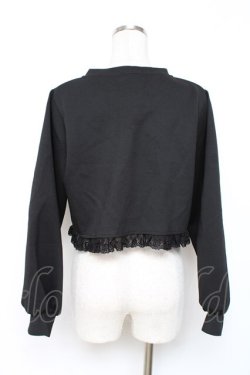 画像2: m petit by misako / MSKバラBフリルボレロ M 黒 Y-25-12-10-032-LO-TO-SZ-ZY