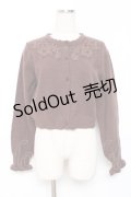 m petit by misako / AM バラレースニットカーディガン M 茶 Y-25-12-10-033-LO-TO-SZ-ZY