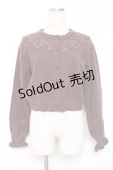 m petit by misako / AM バラレースニットカーディガン M 茶 Y-25-12-10-033-LO-TO-SZ-ZY