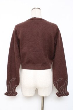 画像2: m petit by misako / AM バラレースニットカーディガン M 茶 Y-25-12-10-033-LO-TO-SZ-ZY