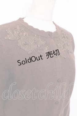 画像3: m petit by misako / AM バラレースニットカーディガン M 茶 Y-25-12-10-033-LO-TO-SZ-ZY