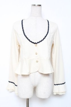 画像1: axes femme / マリンボタンカットカーディガン M 生成り Y-25-12-10-034-AX-TO-SZ-ZY