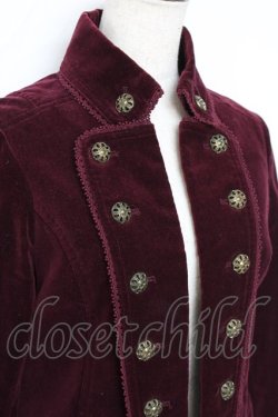 画像4: axes femme / 別珍ジャケット M ワイン Y-25-12-10-038-AX-JA-SZ-ZY