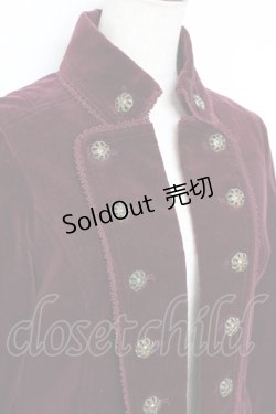 画像4: axes femme / 別珍ジャケット M ワイン Y-25-12-10-038-AX-JA-SZ-ZY