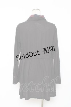 画像3: axes femme / レイヤードチュニック M 黒×赤 Y-25-12-10-039-AX-TO-SZ-ZS