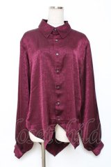 Deorart / ジャガード柄ヴァンパイアドレスシャツ L ワイン Y-25-12-10-042-PU-BL-SZ-ZY