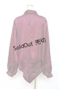 画像2: Deorart / ジャガード柄ヴァンパイアドレスシャツ L ワイン Y-25-12-10-042-PU-BL-SZ-ZY