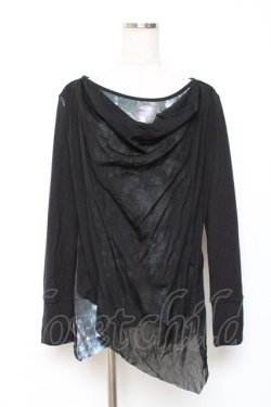 画像1: Rozen Kavalier / ドレープレイヤードプリントトップス  黒 Y-25-12-10-043-OO-TO-SZ-ZY